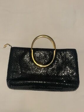 Vintage 1980’s Black mesh evening Evening Clutch